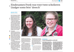 Eindexamen Frysk was voor twee scholieren Liudger