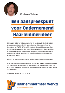 Een aanspreekpunt voor Ondernemend Haarlemmermeer