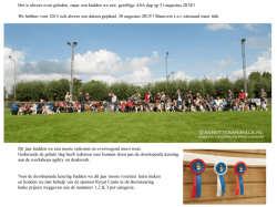 Het is alweer even geleden, maar wat hadden we een gezellige