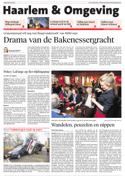 Haarlems Dagblad – Wandelen, peuzelen en nippen