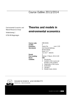 ENR-30306 Theories and Models in