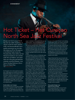 Hot Ticket – Het Curaçao North Sea Jazz Festival