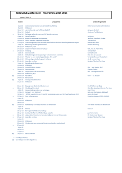 Jaarprogramma 2014-2015