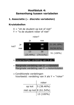 Hoofdstuk 4: Samenhang tussen variabelen