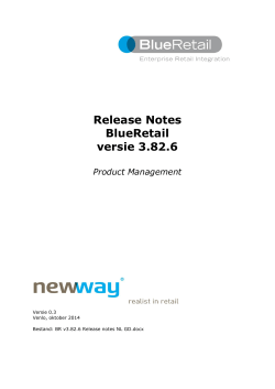 Releasenotes BlueRetail versie 3.82.6 GD