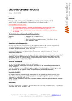 ONDERHOUDSINSTRUCTIES