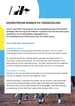 Doorstroom PH Flyer 2014