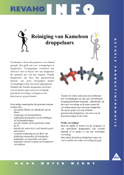 Reiniging van Kameleon druppelaars