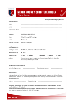 Download incassoformulier