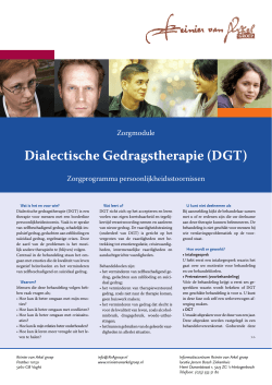 Dialectische Gedragstherapie (DGT)