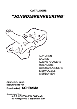Catalogus Jongdierenkeuring 2014 KDS Oostelijk Flevoland (1)