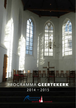 programmaboekje RGU/Geertekerk