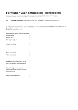 herroepingsformulier