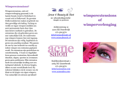 Informatiefolder wimperextensions