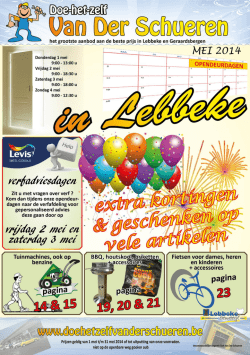Donderdag 1 mei - Doe-het