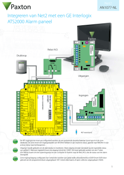 Integreren van Net2 met een GE Interlogix ATS2000 Alarm