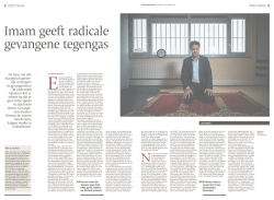 Imam geeft radicale gevangene tegengas