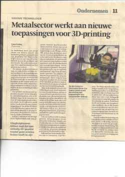 Metaalsector Werkt aan nieuwe