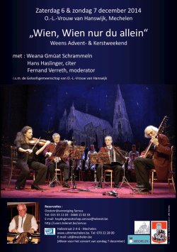 "WIEN, WIEN NUR DU ALLEIN", Schrammelmuziek uit