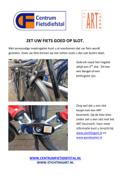 Zet uw fiets goed op slot (PDF)