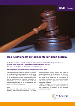 Hoe functioneert uw gemeente juridisch gezien? Leeuw
