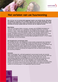 Het verlaten van uw woning