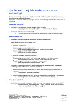 Hoe bepaalt u de juiste kredietvorm voor uw