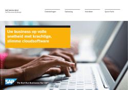 Uw business op volle snelheid met krachtige, slimme cloudsoftware