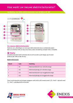 Hoe werkt uw nieuwe elektriciteitsmeter?