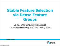 Stable Feature Selection via Dense Feature Groups
