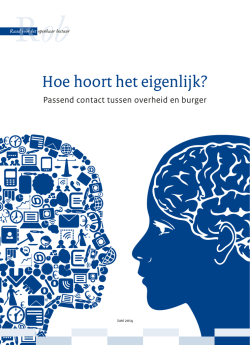 Hoe hoort het eigenlijk? Passend contact tussen overheid en burger