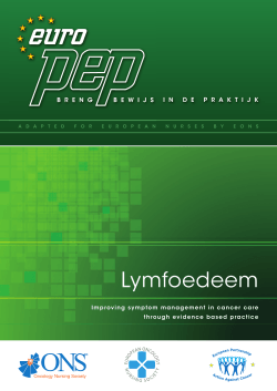 Lymfoedeem - the European Oncology Nursing Society