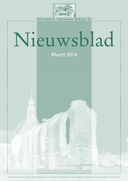 Maart 2014 - Historische Vereniging Bergen NH