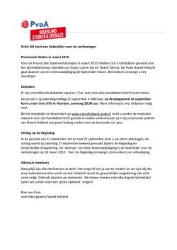 PvdA NH kiest een lijsttrekker voor de verkiezingen