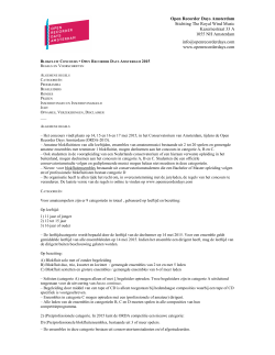 ORDA Reglement (PDF) - Open Recorder Days Amsterdam 2015