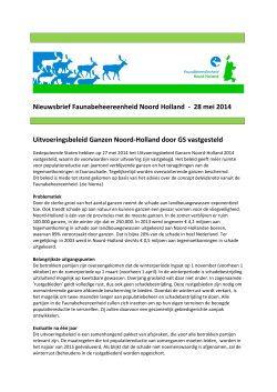 Nieuwsbrief Faunabeheereenheid Noord Holland