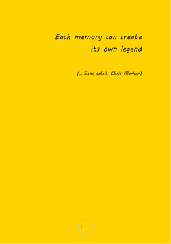 Each memory can create its own legend