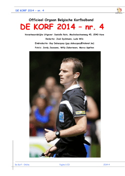 DE KORF 2014 – nr. 4 - Koninklijke Belgische Korfbal Bond