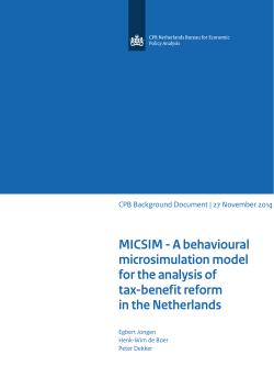 MICSIM - A behavioural microsimulation model for the analysis of