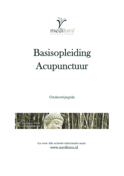 Basisopleiding Acupunctuur