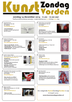 Infoblad - KunstZondagVorden