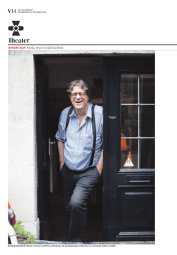 het Volkskrant interview - Stadsschouwburg Amsterdam