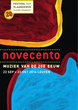 Download NOVECENTObrochure - Festival van Vlaanderen Vlaams