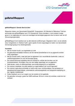 gsRetailRapport: Gemak dient de teler Rapporten maken voor