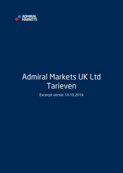 Admiral Markets UK Ltd Tarieven