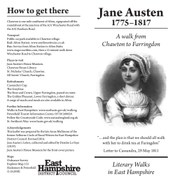 Chawton Jane Austen Literary walk