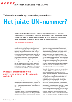 Het juiste UN-nummer?