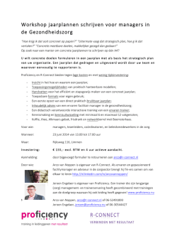 Jaarplannen schrijven voor managers in de zorg