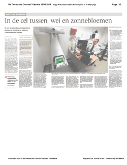 In de cel tussen wei en zonnebloemen