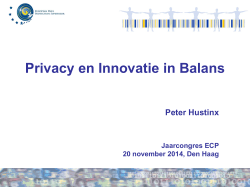 Privacy en Innovatie in Balans